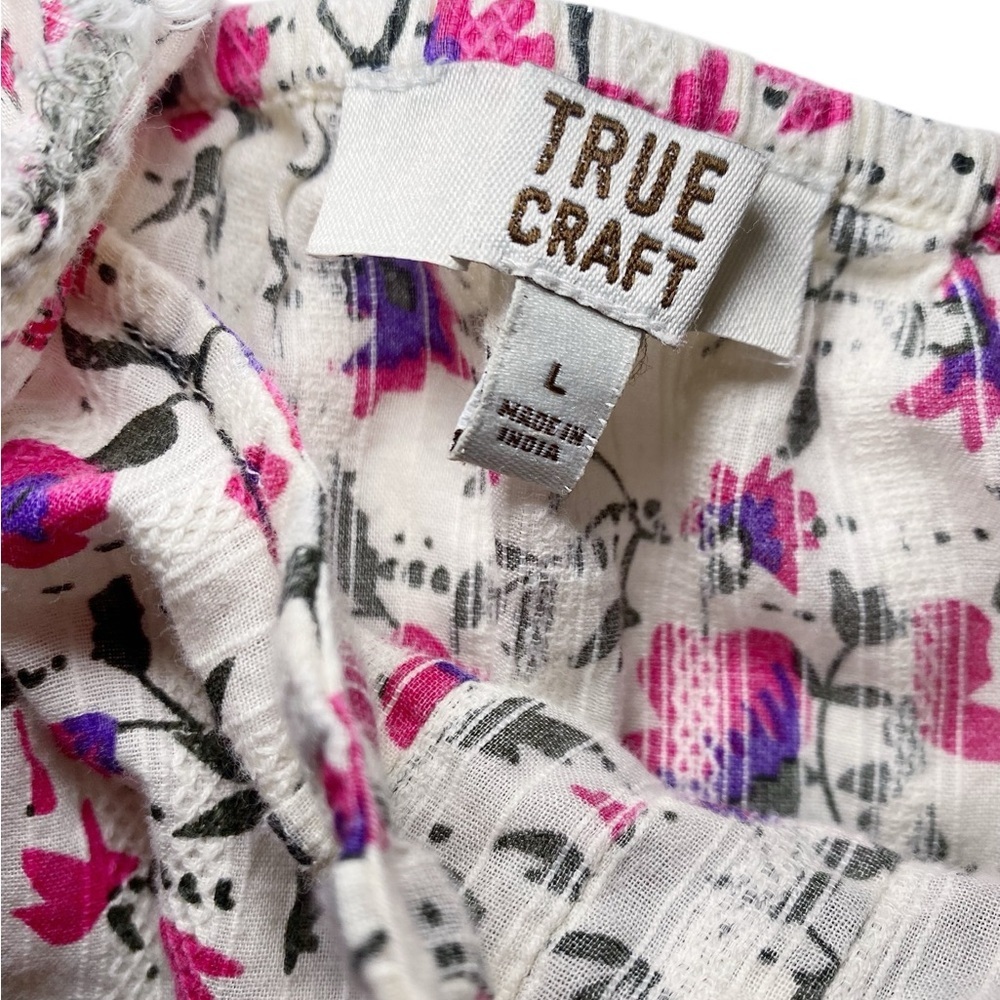 True Craft Pink and Black Floral Blouse - Picture 8 of 14